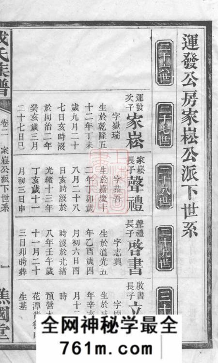 谯国堂戴氏族谱