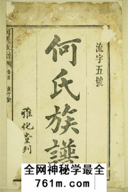 湖南长沙庐江堂何氏族谱十二卷