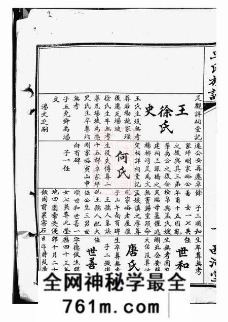 卓氏西河堂卓氏族谱