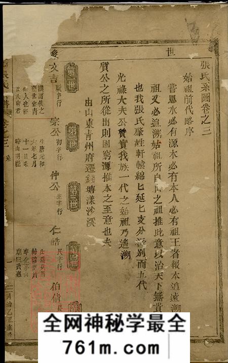 浙江嵊县剡县剡西张氏宗谱