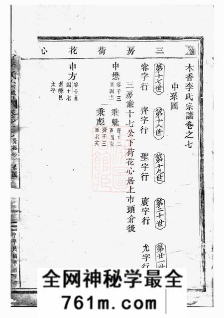 东阳木香李氏宗谱