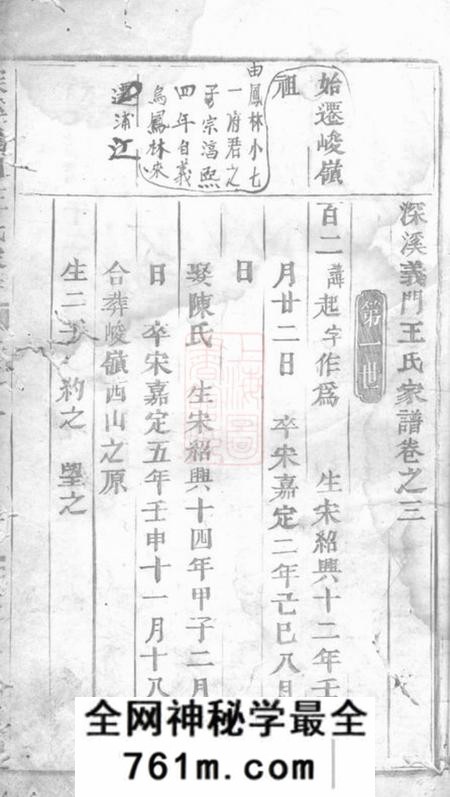 浦江深溪义门王氏家谱