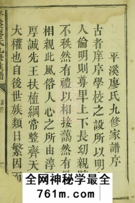 宁都平溪廖氏九修族谱不分卷