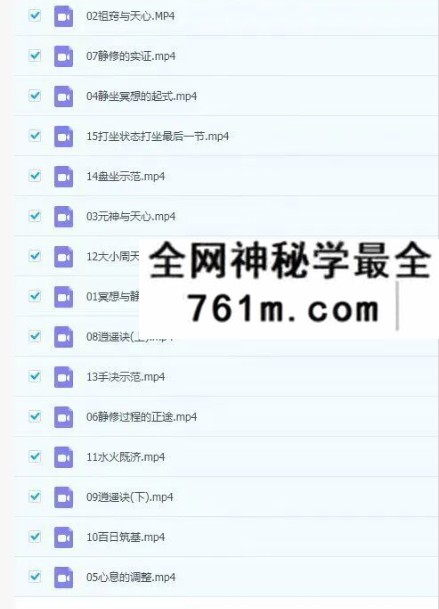 道家绝密 正念冥想 保姆级教程让你一个月脱胎换骨 视频15集