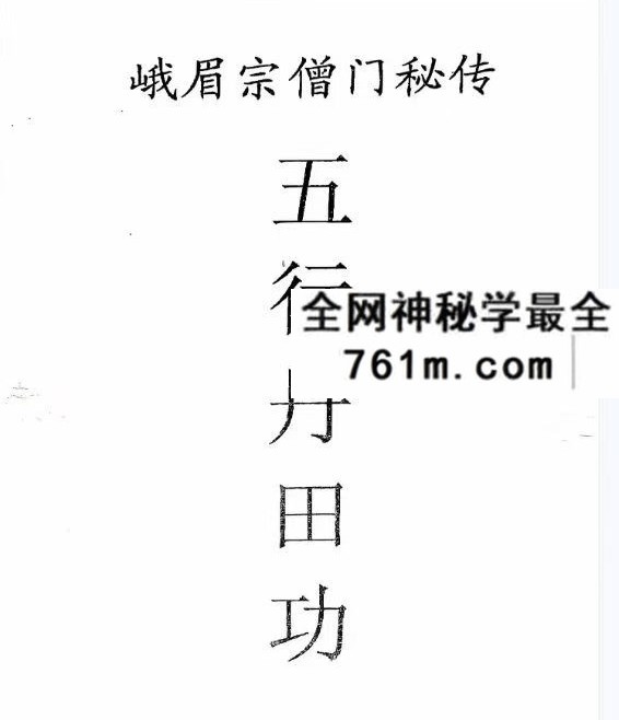 峨眉宗僧门秘传《五行丹田功》49页
