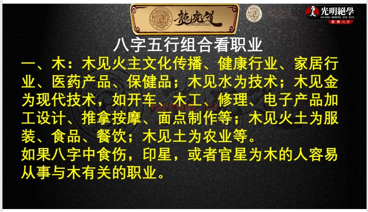 夏光明赵璟雯八字断职业秘籍讲义81页PDF 八字教程