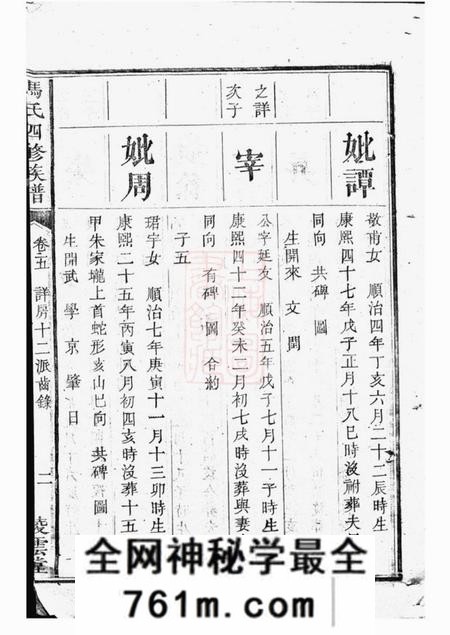 湘潭凌云堂油麻岭冯氏四修族谱
