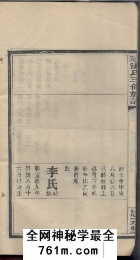 萍乡思永堂高陇汤氏三修族谱