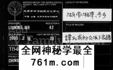 湖南谭氏族谱-谭氏成初公派下家谱 [12卷,首1卷,谱翼10卷].pdf电子版