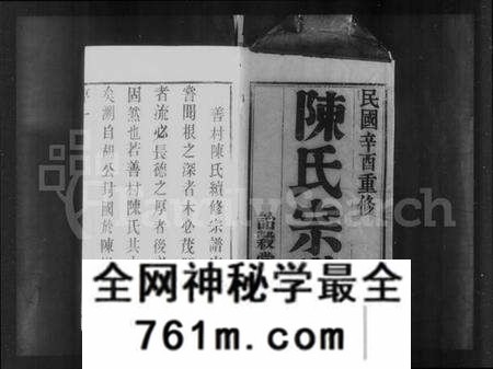 江苏陈氏族谱-善村陈氏宗谱 [8卷](别名：陈氏宗谱).pdf电子版