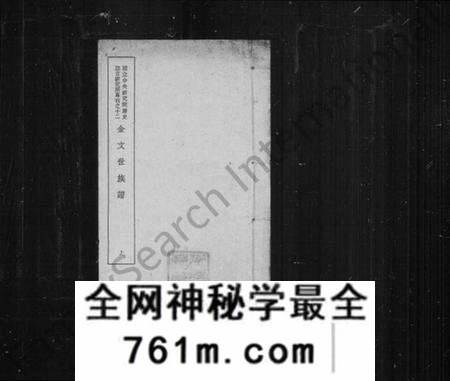 中国未知族谱-金文世族谱 [4卷](别名：国立中央研究院历史语言研究专刊).pdf电子版