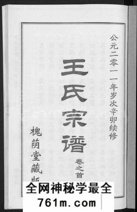湖北王氏族谱-王氏宗谱[18卷首6卷].pdf电子版