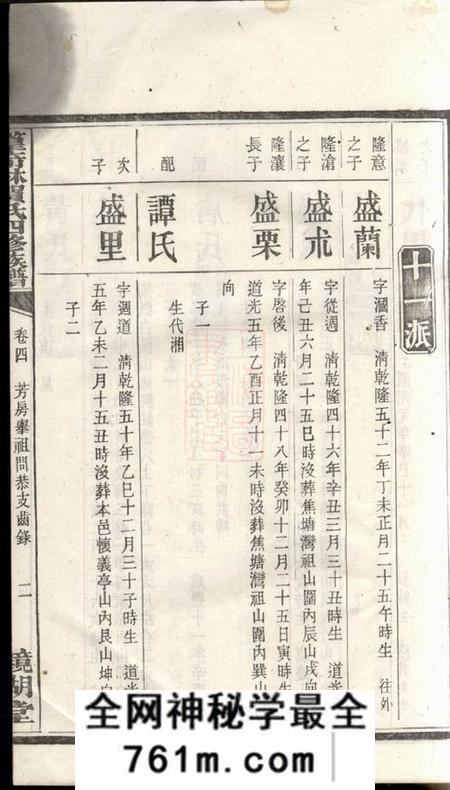 湘潭镜湖堂中湘篁奇林贺氏四修谱