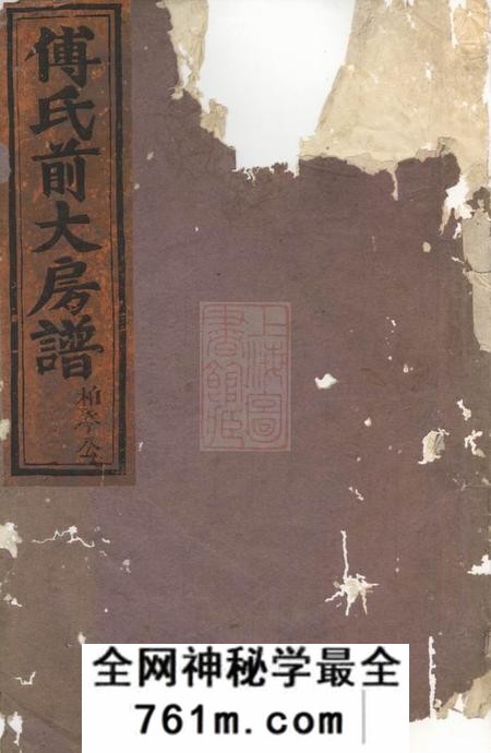 浦阳浦阳柳溪傅氏前大房谱八卷