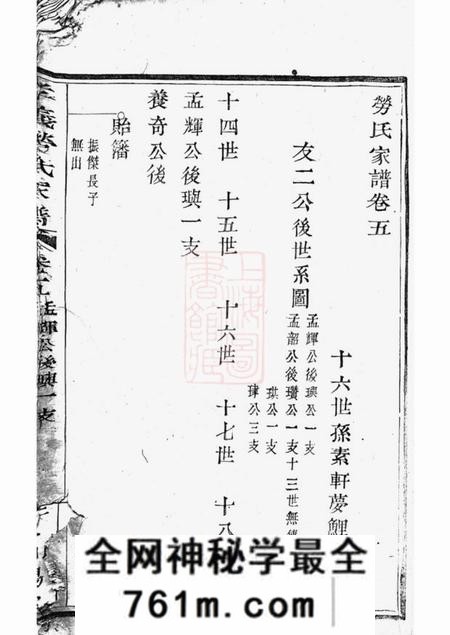 馀姚申锡堂劳氏家谱