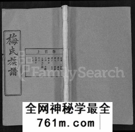 湖北梅氏族谱-梅氏族谱 [44卷,首4卷].pdf电子版