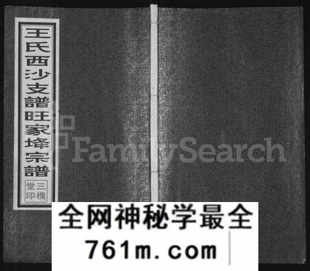 江苏王氏族谱-王氏西沙支谱旺家(土夅)宗谱 [不分卷](别名：旺家(土夅)王氏宗谱).pdf电子版