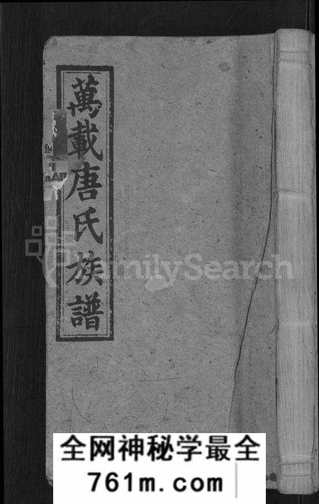 江西唐氏族谱-万载唐氏族谱 [7卷,首1卷].pdf电子版