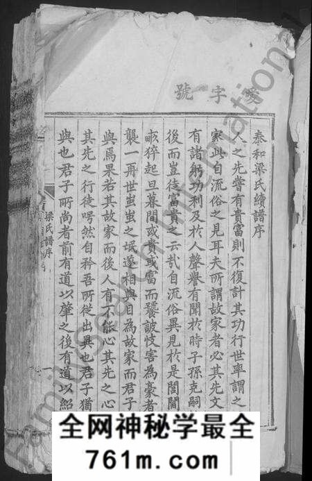 江西梁氏族谱-泰和梁氏族谱 [不分卷].pdf电子版