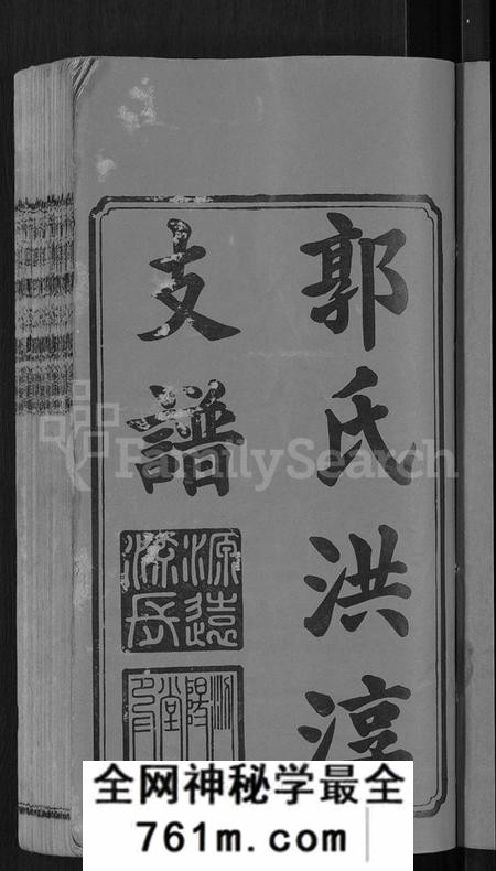 湖南郭氏族谱-资阳郭氏洪淳支谱 [30卷,首1卷].pdf电子版