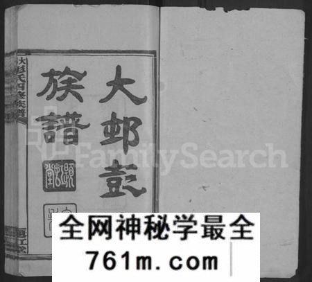 湖南彭氏族谱-大邨彭氏族谱 [18卷,首3卷].pdf电子版