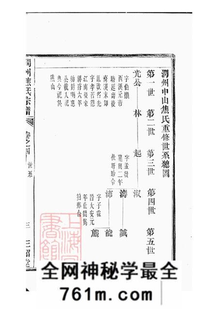 江苏镇江润州三诏堂润州焦氏宗谱