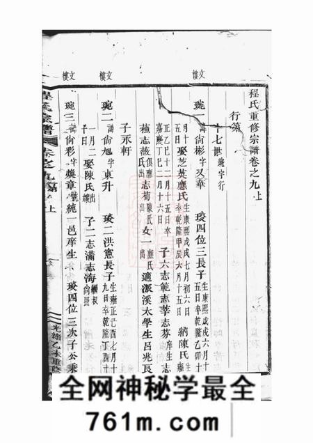 永康程氏重修宗谱