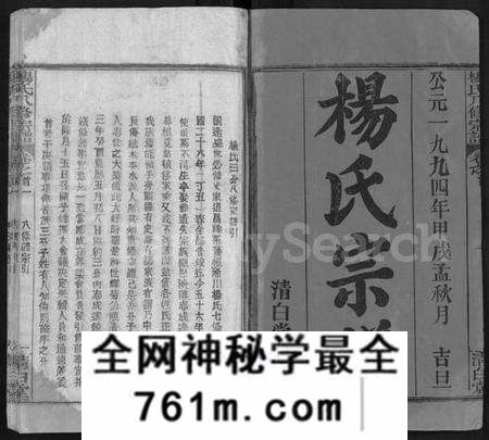 湖北杨氏族谱-杨氏八修宗谱 [20卷,世系2卷,首4卷](别名：杨氏三分宗谱、浠川杨氏八修宗谱).pdf电子版