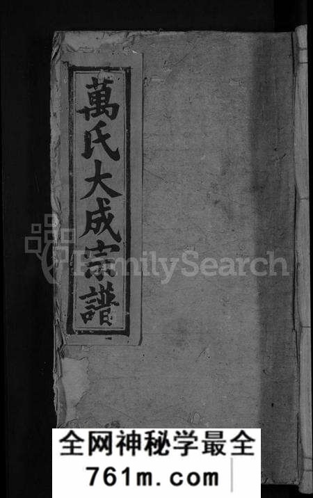 江西万氏族谱-万氏大成宗谱 [残卷].pdf电子版