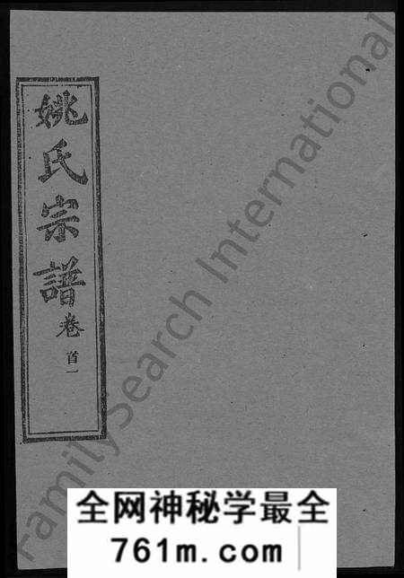 湖北姚氏族谱-姚氏宗谱 [13卷,首2卷](别名：Yao Shi Zong Pu、姚氏宗谱).pdf电子版
