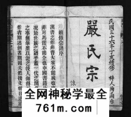 湖北严氏族谱-严氏宗谱 [9卷,首3卷](别名：Yan Shi Zong Pu、严氏宗谱).pdf电子版