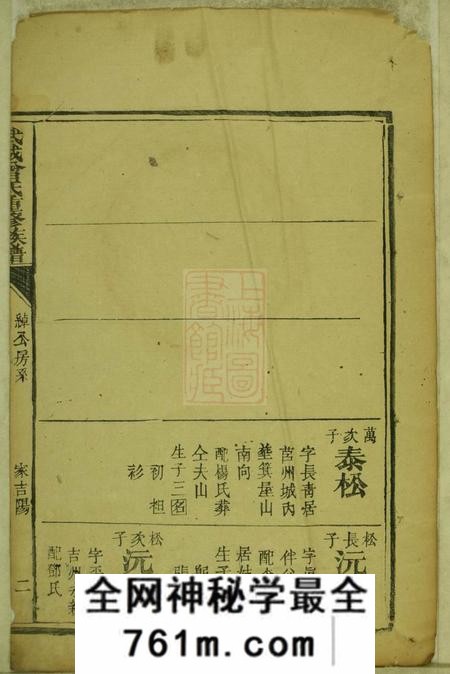 湖南武城曾氏重修族谱不分卷