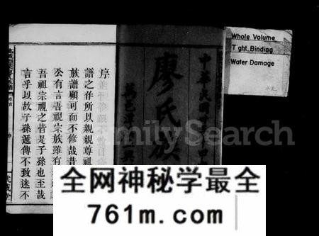 湖南廖氏族谱-廖氏族谱 [33卷,首3卷,末1卷].pdf电子版
