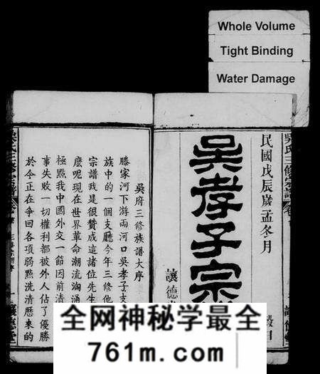 湖北吴氏族谱-吴孝子宗谱 [6卷,首1卷](别名：吴孝子宗谱、吴氏宗谱).pdf电子版