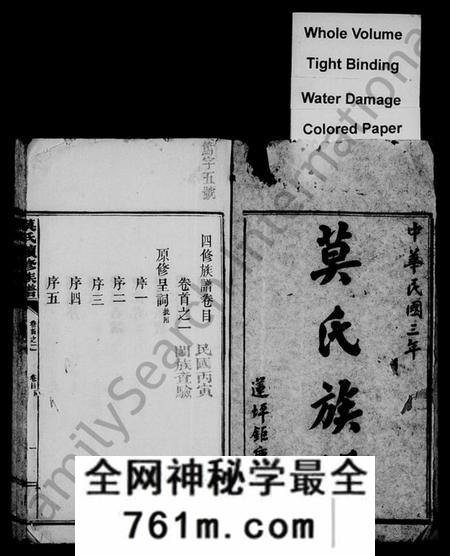 湖南莫氏族谱-莫氏族谱 [17卷,首2卷,末4卷].pdf电子版