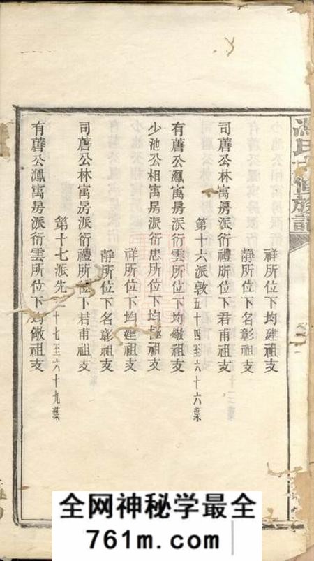 湖南湘潭大树堂湖南中湘石潭冯氏族谱