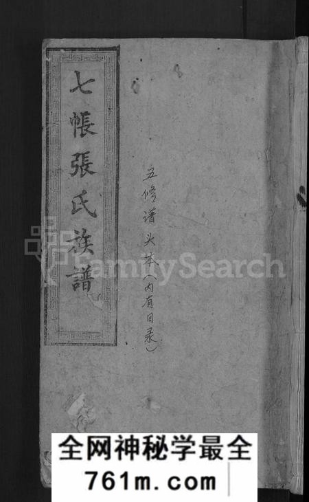 湖南张氏族谱-七帐张氏族谱 [9卷,首2卷].pdf电子版