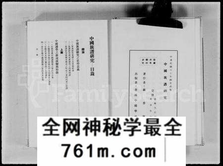 中国未知族谱-中国族谱研究 = A study of Chinese genealogies(别名：A study of Chinese genealogies).pdf电子版