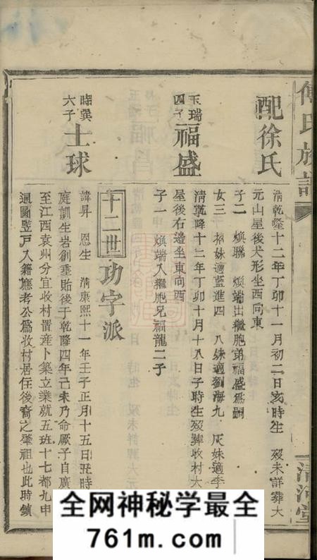 万载清河堂傅氏族谱