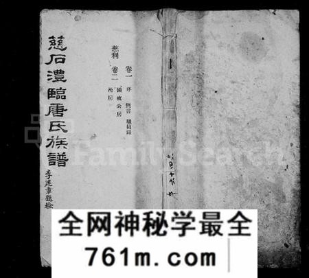 湖南唐氏族谱-慈石澧临唐氏族谱 [59卷].pdf电子版
