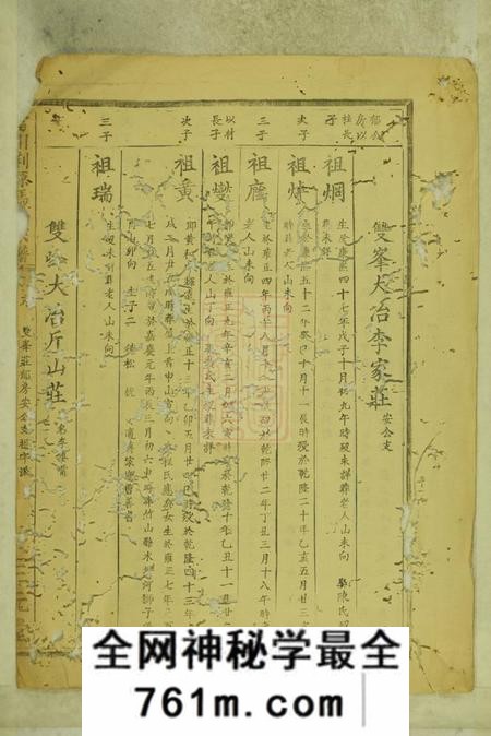 富川三元堂富川荆源冯氏宗谱