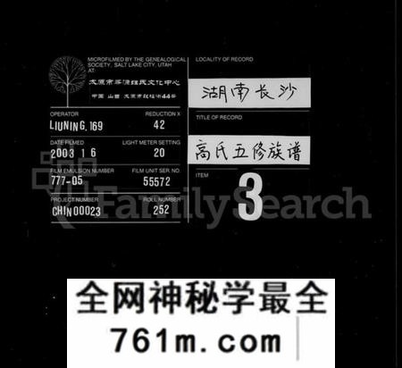 湖南高氏族谱-高氏族谱 [25卷,首3卷].pdf电子版