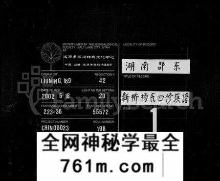 湖南杨氏族谱-新桥杨氏四修族谱 [62卷,首末各1卷,艺文3卷].pdf电子版