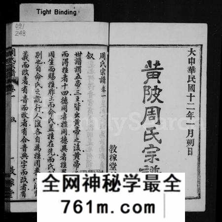 湖北周氏族谱-黄陂周氏宗谱 [10卷](别名：周氏宗谱).pdf电子版