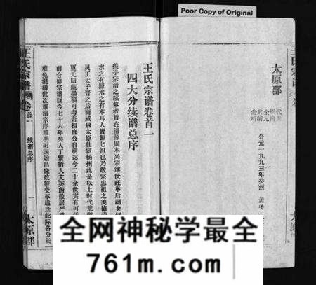 湖北王氏族谱-王氏宗谱 [按支分卷,首4卷](别名：Wang Shi Zong Pu).pdf电子版