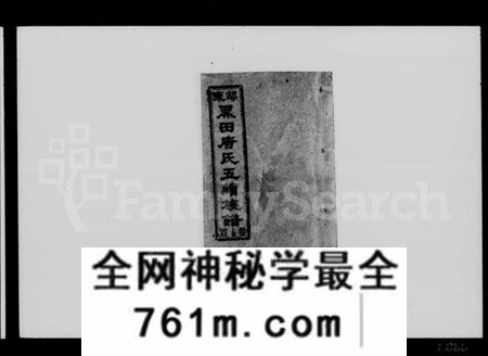 湖南唐氏族谱-邵东黑田唐氏五续族谱 [卷数杂异].pdf电子版