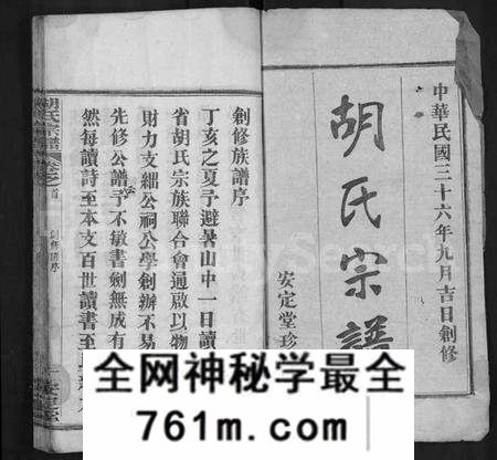 湖北胡氏族谱-胡氏宗谱 [9卷,首1卷](别名：胡氏宗谱、楚黄胡氏宗谱、Hu Shi Zong Pu、胡氏宗谱).pdf电子版
