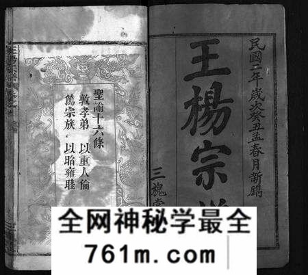 湖北王氏杨氏族谱-王杨宗谱 [8卷,首2卷](别名：王杨氏二次续修宗谱、Wang Yang Zong Pu、王杨宗谱).pdf电子版