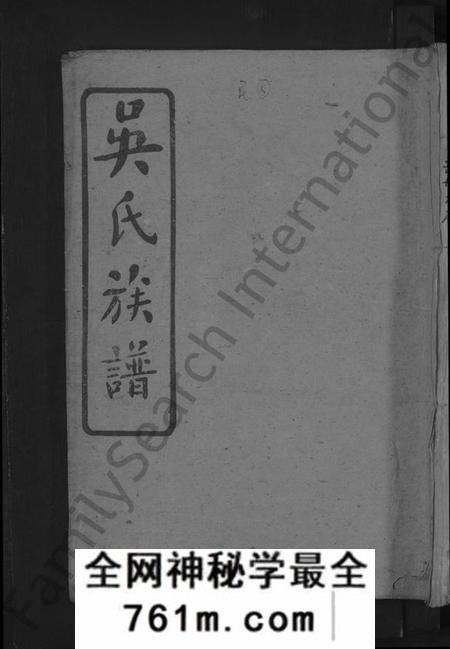 湖南吴氏族谱-吴氏大同族谱 [不分卷].pdf电子版