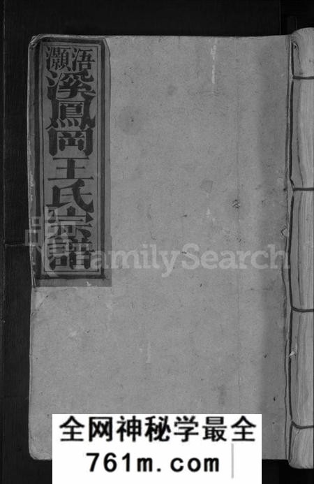 江西王氏族谱-浯灏溪凤冈王氏九修族谱 [不分卷].pdf电子版